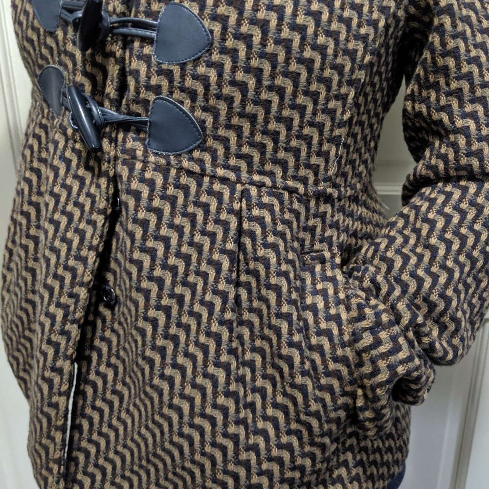 EUC ~ COFFEESHOP Tweed Toggle Button Blazer - Picture 4 of 7